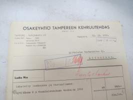 Oy Tampereen Kehruutehdas, Tampere, 7.3.1952 -asiakirja / business document