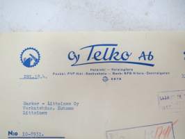 Oy Telko Ab, Helsinki, 31.3.1952 -asiakirja / business document