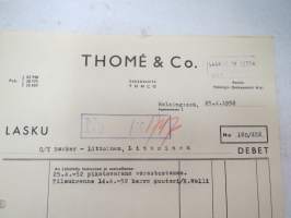 Thomé &amp; Co, Helsinki, 25.4.1952 -asiakirja / business document