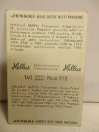 Hellas jääkiekkosarja 160 kuvaa  112 Seppo Nikkilä - Koo-Vee