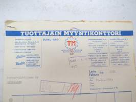 Tuottajain Myyntikonttori, Turku, 31.12.1952 -asiakirja / business document