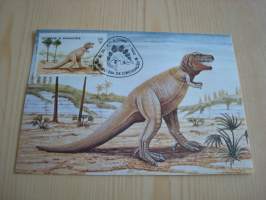 Dinosaurus, 1982, Sao Tome &amp; Principe, maksikortti, FDC.  Katso myös muut kohteeni mm. noin 1000 erilaista maksikorttia ja 1500 erilaista ensipäiväkuorta.