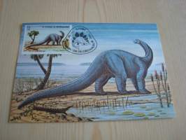 Dinosaurus, 1982, Sao Tome &amp; Principe, maksikortti, FDC.  Katso myös muut kohteeni mm. noin 1000 erilaista maksikorttia ja 1500 erilaista ensipäiväkuorta.