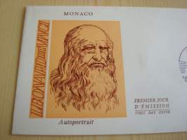 Leonardo da Vinci, 1969, Monaco, ensipäiväkuori, FDC.  Katso myös muut kohteeni mm. noin 1000 erilaista maksikorttia ja 1500 erilaista ensipäiväkuorta.