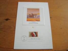 Comanche, American Indian Headdresses, 1990, USA, Proof-kortti, FDC, koko 15 cm x 22,5 cm.  Katso myös muut kohteeni mm. noin 1500 erilaista ensipäiväkuorta.