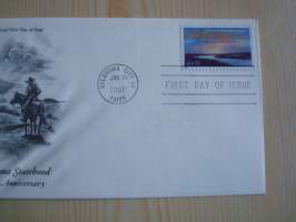 Oklahoma Statehood, 100th Anniversary, cowboy, 2007, USA, ensipäiväkuori, FDC.  Katso myös muut kohteeni mm. noin 1500 erilaista ensipäiväkuorta.