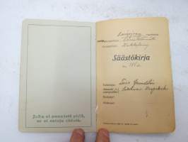 Leväsjoen Osuuskassa - Säästökirja nr 154a T.G. - Siikainen, Haapakoski -bank record book