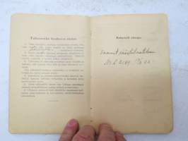 Leväsjoen Osuuskassa - Säästökirja nr 154a T.G. - Siikainen, Haapakoski -bank record book