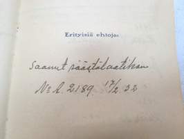 Leväsjoen Osuuskassa - Säästökirja nr 154a T.G. - Siikainen, Haapakoski -bank record book