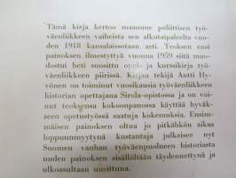 Suomen vanhan työväenpuolueen historia -history of old worker´s party of Finland
