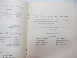 Sosiaalinen Asunnontuotanto Oy (SATO) - Kertomus yhtiön toiminnasta 1942, kuvissa Käpylän projekti 6 kerrostaloa -annual report of an housing project