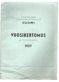 Keskinäinen Henkivakuutusyhtiö Suomi  -  vuosikertomus 1957