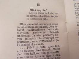 Minä syytän -alkoholin kirous ja alkoholistin kohtalo - raittiusvalistuskirjanen -sobriety propaganda