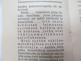 Minä syytän -alkoholin kirous ja alkoholistin kohtalo - raittiusvalistuskirjanen -sobriety propaganda