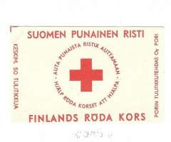 Suomen Punainen Risti -  tulitikkuetiketti