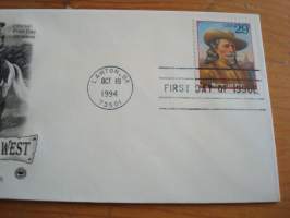 Buffalo Bill, Villi länsi, 1994, USA, ensipäiväkuori, FDC. Katso myös muut kohteeni.