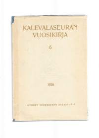 Kalevalaseuran vuosikirja 6  1926  WSOY Jean Sibelius