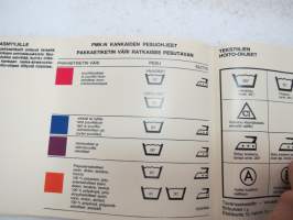 Uutta tekstiilitietoa - PMK Finncotton - ohjekirjanen / fabrics &amp; their care -guide