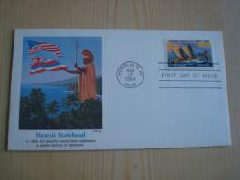 Hawaii Statehood, 1984, USA, ensipäiväkuori, FDC. Katso myös muut kohteeni, esim. kymmeniä erilaisia sisällisota-kuoria.