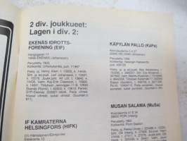 ÅIFK 1988 Fotboll - Jalkapallo II Divisioona 1988 -käsiohjelma / program, football