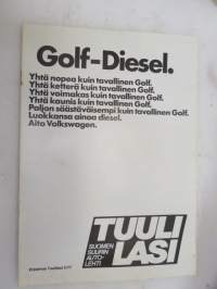 Volkswagen Golf-Diesel - Tuulilasi 2/77 Eripainos -myyntiesite / brochure