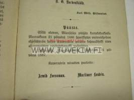 Mäntsälän Seurakunnan Waiwaishoidon Ohjesääntö 1887