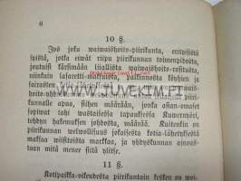 Mäntsälän Seurakunnan Waiwaishoidon Ohjesääntö 1887