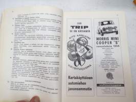 Autourheilun sääntökirja ja kilpailukalenteri 1965 -rules and calendar for car motor sports in Finland