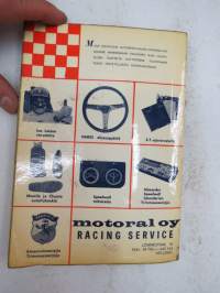 Autourheilun sääntökirja ja kilpailukalenteri 1965 -rules and calendar for car motor sports in Finland