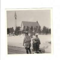 Hetan kirkko 1960 - valokuva 9x9 cm