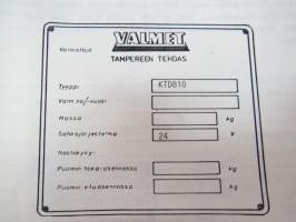 Valmet kurottaja  KTD 810 - käyttö ja huolto / operator´s manual