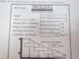 Valmet haarukkatrukki TD1006 - käyttö ja huolto / operator´s manual
