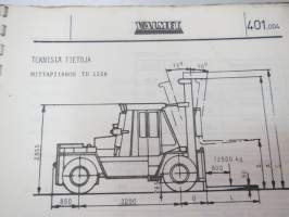 Valmet haarukkatrukki TD1258 - käyttö ja huolto / operator´s manual in finnish