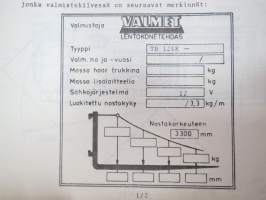 Valmet haarukkatrukki TD1258 - käyttö ja huolto / forklift operator´s manual in finnish