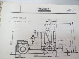 Valmet haarukkatrukki TD1258 - käyttö ja huolto / forklift operator´s manual in finnish