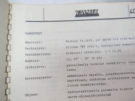 Valmet haarukkatrukki TD1258 - käyttö ja huolto / forklift operator´s manual in finnish