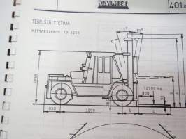 Valmet haarukkatrukki TD1258 - käyttö ja huolto / forklift operator´s manual in finnish