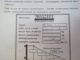 Valmet haarukkatrukki TD1610 - käyttö ja huolto / forklift operator´s manual in finnish