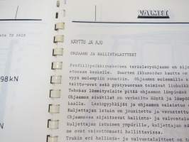 Valmet haarukkatrukki TD1610 - käyttö ja huolto / forklift operator´s manual in finnish