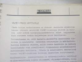 Valmet haarukkatrukki TD1610 - käyttö ja huolto / forklift operator´s manual in finnish