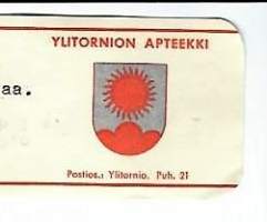 Ylitornion Apteekki Ylitornio resepti apteekkisignatuuri  1971