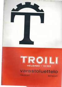 Varastoluettelo - terästä , metalleja   - tuoteluettelo 1970-l