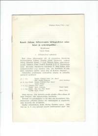 Kaarle Juhana Adlercreutzin äidinpuoleiset sukulaiset ja syntymäpaikat  - eripainos Genos 1/1935