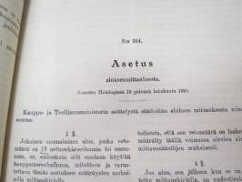Suomen Asetuskokoelma 1920 nr 261-211 - Sisältää eri asetuksia kauppalaivastosta ja merenkulusta -statutes regarding ships and seafare