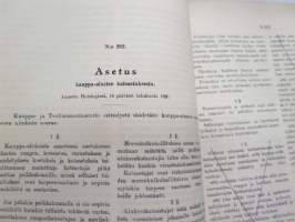 Suomen Asetuskokoelma 1920 nr 261-211 - Sisältää eri asetuksia kauppalaivastosta ja merenkulusta -statutes regarding ships and seafare