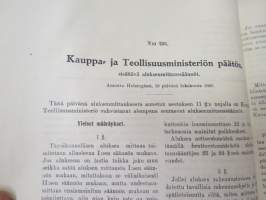 Suomen Asetuskokoelma 1920 nr 261-211 - Sisältää eri asetuksia kauppalaivastosta ja merenkulusta -statutes regarding ships and seafare