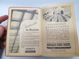 Maatalouskalenteri 1948, sisältää monipuolisesti ja runsaasti taulukoita, tietoja maatalouteen liittyvistä aiheista, mainoksia ym.  -agricultural calendar