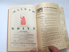 Maatalouskalenteri 1948, sisältää monipuolisesti ja runsaasti taulukoita, tietoja maatalouteen liittyvistä aiheista, mainoksia ym.  -agricultural calendar