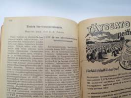 Maatalouskalenteri 1948, sisältää monipuolisesti ja runsaasti taulukoita, tietoja maatalouteen liittyvistä aiheista, mainoksia ym.  -agricultural calendar