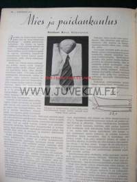 Kotiliesi 1934 nr 21 Marraskuu (kansi Martta Wendelin: Vienan laukkuri Runebergin Hirvenhiihtäjästä. Tytöillä kansallispuvut yllään.)